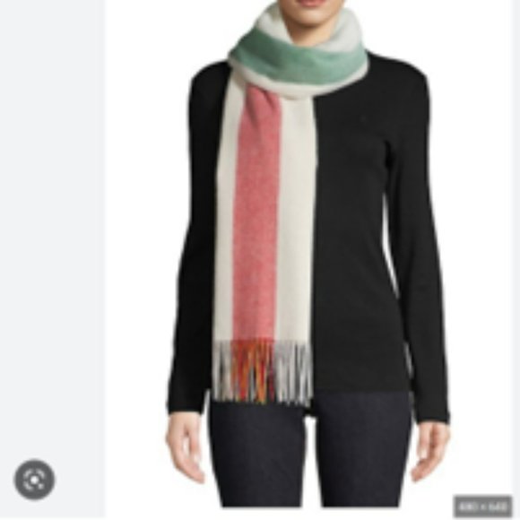 ISO (In Search Of) HBC Hudson's Bay Multistripe Wool & Cashmere Scarf - Picture 1 of 1